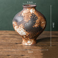 Axyaa Retro Chinese-style Porcelain Flower Vase Set - Earthenware & Kiln-transformed Accessories