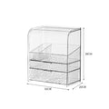 Axyaa Water Ripple Makeup Organizer: Transparent Box for Lipsticks, Face Masks, Skincare Products.
