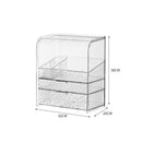 Axyaa Water Ripple Makeup Organizer: Transparent Box for Lipsticks, Face Masks, Skincare Products.