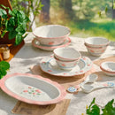 Axyaa Strawberry Hand-painted Ceramic Tableware Set for Household Dinner Plates