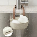 Axyaa Silicone Sink Holder Bathroom Storage Basket Sponge Soap Dish Bag