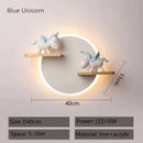 Axyaa Unicorn Ceramic Doll Display Wall Sconce LED Night Light