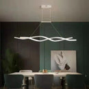 Axyaa Geometric LED Chandelier: Modern Dining Room Pendant Lighting