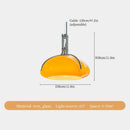 Axyaa Retro Orange Glass Pumpkin Pendant Light for Atmospheric Decor in Living Spaces