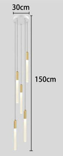 Axyaa Modern Staircase Chandeliers LED Pendant Light for Living Room