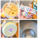 Axyaa Double Drinking Bottle: 850ML Stainless Steel Insulated Cup with Straw