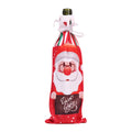 Axyaa Christmas Wine Bottle Covers Santa Claus Snowman Elk Xmas Table Festival Decoration