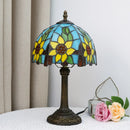 Axyaa Sunflower Stained Glass Table Lamp - Aesthetic Bedroom Living Room Decor