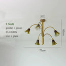 Axyaa French Retro Glass Chandelier - Designer Tulip Art Flower Chandelier