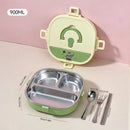Axyaa Stainless Steel Bento Lunch Box Set - Microwave Safe, Sealed Compartments
