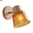 Axyaa Amber Glass LED Wall Lamp for Stair Living Room, Modern Interior Sconce-Lampara Pared