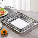 Axyaa Stainless Steel Food Storage Tray for Restaurant and Hotel Dinnerware