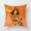 Axyaa Women Flower Oil Painting Decorative Pillowcase for Home Sofa Decor