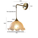 Axyaa Shell Glass LED Wall Sconce Pull Chain Switch Stair Light Fixtures