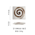 Axyaa Stone Pattern Sushi Plate, Square Ceramic 7-Inch Restaurant Flat Plate
