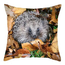 Hedgehog Print Pillow Cover for Home Sofa Decor - Axyaa