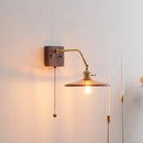 Axyaa Walnut Copper LED Wall Lights - Modern Bedroom Living Room Decor