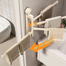 Axyaa Rotating Towel Rack: Wall-Mounted, Folding, No-Drill Bathroom Storage