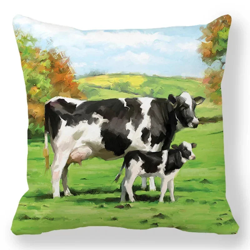 Axyaa Santa Print Pillowcase for Christmas and New Year Decor