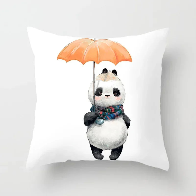 Cute Panda Cartoon Pillowcase for Home Decor and Comfort by Axyaa
