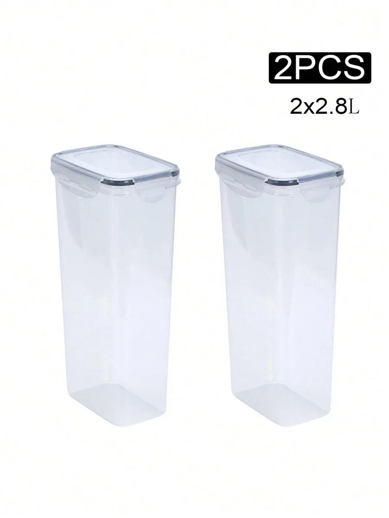 Axyaa 2.8L Airtight Food Storage Jars - Set of 4 with Labels and Pen