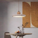 Axyaa Yellow Travertine Chandeliers: Circular LED Lighting for Living Room & Restaurant