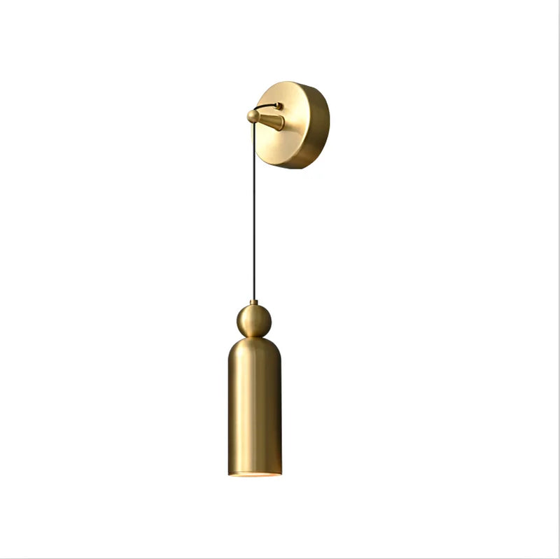 Axya Solid Brass LED Wall Lamp for Bedroom and Living Room