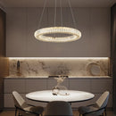 Axyaa Crystal Chandelier Pendant Lamp for Luxurious Living Room and Bedroom Lighting