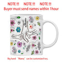 Axyaa 3D Effect Kids Names Mug with Flowers for Mother's Day Gifts