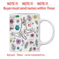 Axyaa 3D Flowers Name Mug for Mother's Day Gifts