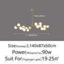 Axyaa Modern Glass Ball Molecular LED Ceiling Chandelier for Home Lighting