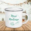 Axyaa Enamel Mug Super Teacher Print Creative Coffee Cup - Teacher Gifts