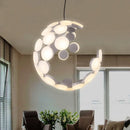 Axyaa Sphere Moon Pendant Chandelier for Modern Decor Lighting