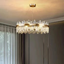 Axyaa Crystal LED Ceiling Chandeliers for Luxe Living Space