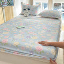 Axyaa 100% Cotton Mattress Protector Cover - Single Piece, Non-slip, Dustproof