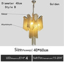 Axyaa Crystal LED Chandelier with Tassel Pendant and Aluminum Chain