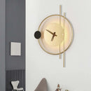 Axyaa Scandinavian Clock Wall Lamp LED Lighting for Living Room Bedroom Decor