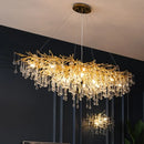 Axyaa Luxury Crystal Chandelier: Modern Tree Branch Design for Bedroom and Living Room Lighting