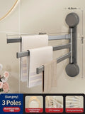 Axyaa Suction Cup Rotating Towel Rack - Wall Mounted Bathroom Storage Rack
