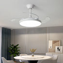 Axyaa Electric Fan Ceiling With LED Light & Remote Control - Modern Home Chandelier