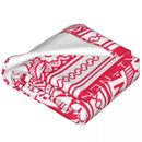 Axyaa Maneki Neko Fleece Blanket - Super Soft Lucky Cat Bed Throw
