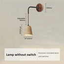 Axyaa Cream Bedside Wall Lamp with Switch - Elegant Wabi Sabi Bedroom Decor