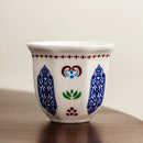 Axyaa Latte Flower Ceramic Coffee Cup,  Simple White Teacup,  Creative Round Mug