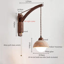 Axyaa Wabi Sabi LED Wall Sconce Yellow Travertine Swing Arm Vintage Room Lights