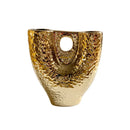 Axyaa Gold Ceramic Vase with Abstract Branches Design