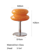 Axyaa Macaron Glass Table Lamp Trichromatic Dimming for Living Room, Bedroom Atmosphere
