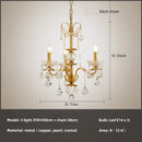 Axyaa Luxury Candle Chandelier Crystal Pendant Lights - Elegant Foyer LED Lamparas