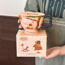 Axyaa Ceramic Mug Set - Unique Coffee Cup for Tea & Beer, Funny & Original Gift