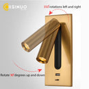Axyaa Adjustable USB Wall Lamp for Bedside Reading