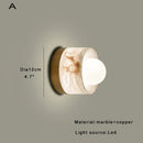 Axyaa Marble & Copper Wall Lamp for Modern Luxury Living Room & Bedroom.